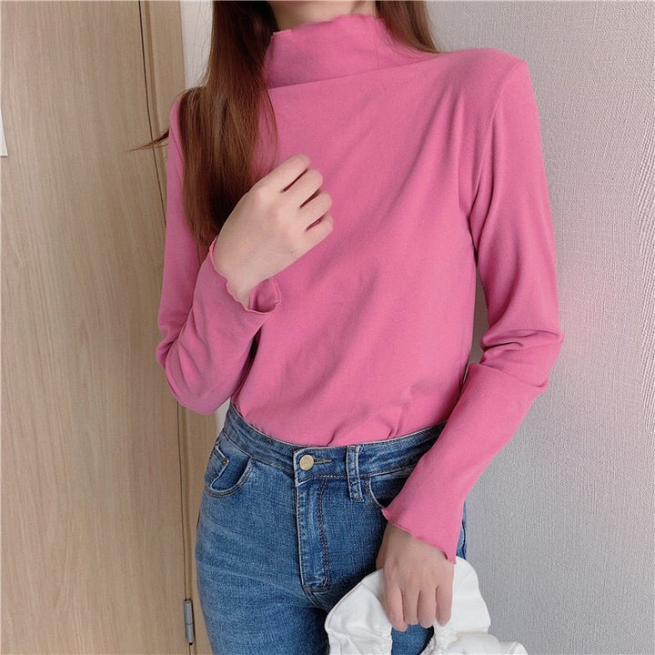 Women's Dralon Half Turtleneck Autumn And Winter Warm High Elastic Top-Women's Outerwear 2023-Zishirts