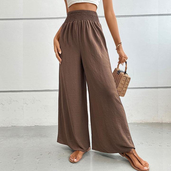 Foreign Trade Trousers Autumn New Casual Elastic Pocket Wide Leg Pants-Suits & Sets-Zishirts