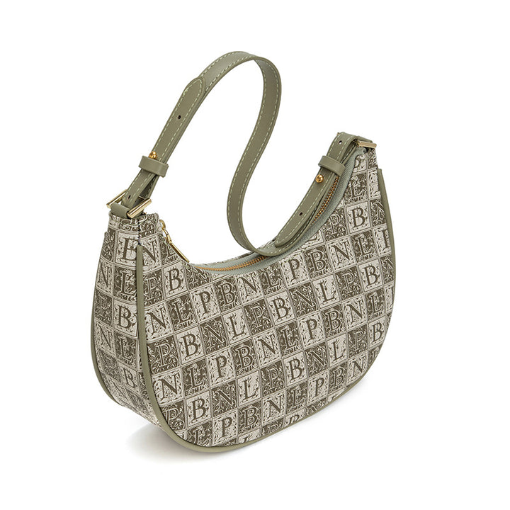 Niche Retro Alphabet Jacquard Shoulder Bag-Women's Bags-Zishirts