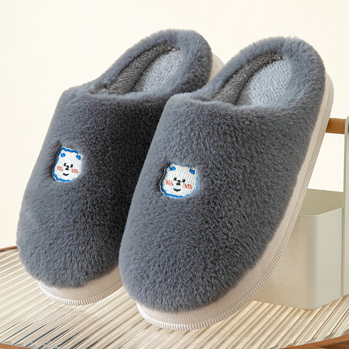 Couple Slippers Winter Household Indoor-Womens Footwear-Zishirts