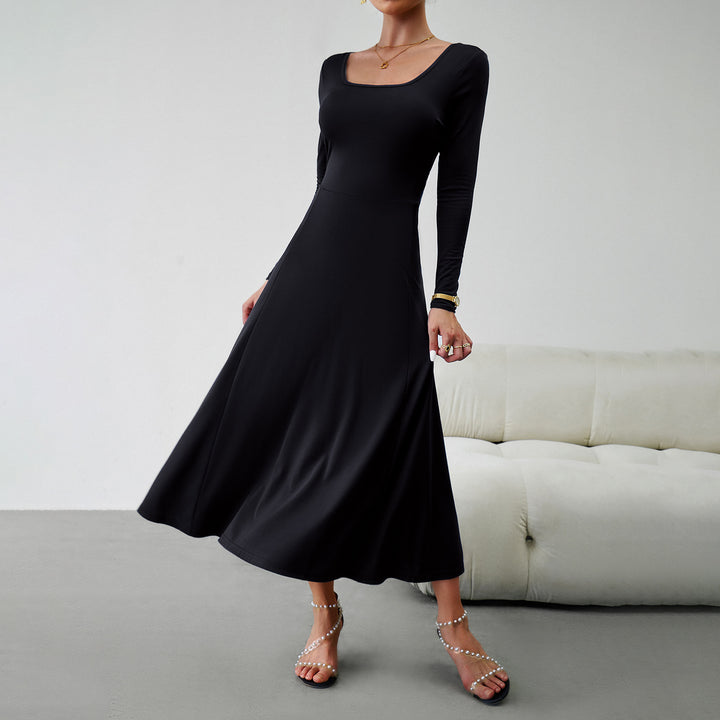 Women's Fashionable Elegant Waist-controlled Long Sleeves Dress-Lady Dresses-Zishirts