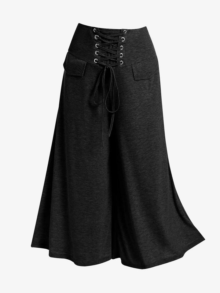 Women's Clothing High Waist With Straps Plus Size Loose Pants-Womens 2024 March-Zishirts