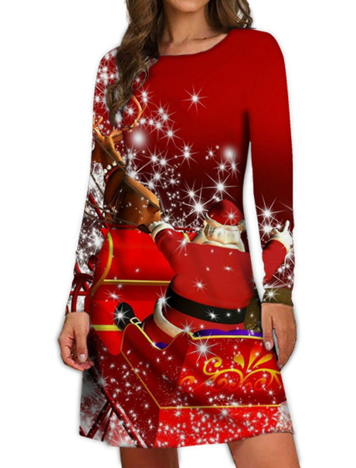 Women's Christmas Dress Tight Long Sleeve-Women's Outerwear 2023-Zishirts