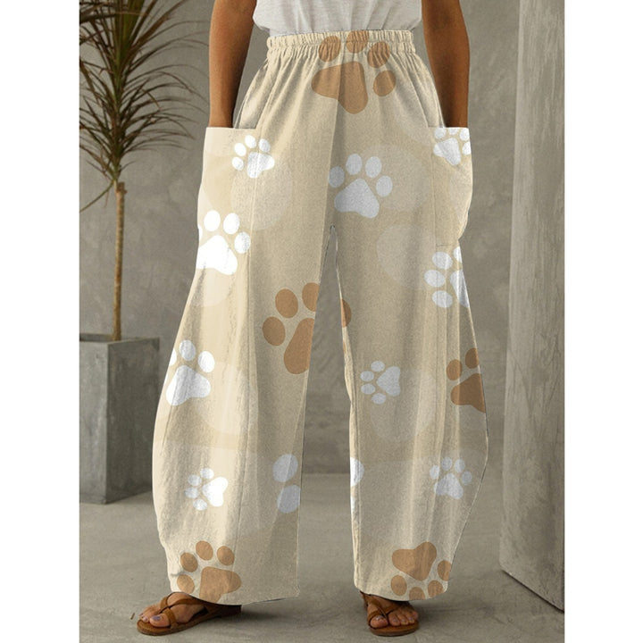 Printed 3D Trendy Irregular Wide-leg Pants-Women's Outerwear 2023-Zishirts