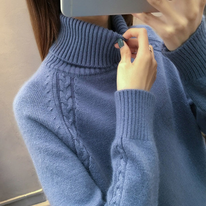 Women's Turtleneck Pullover Japanese Style-Suits & Sets-Zishirts