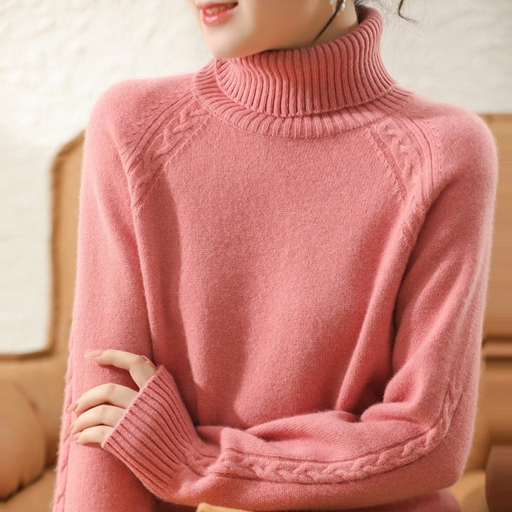 Women's Turtleneck Pullover Japanese Style-Suits & Sets-Zishirts