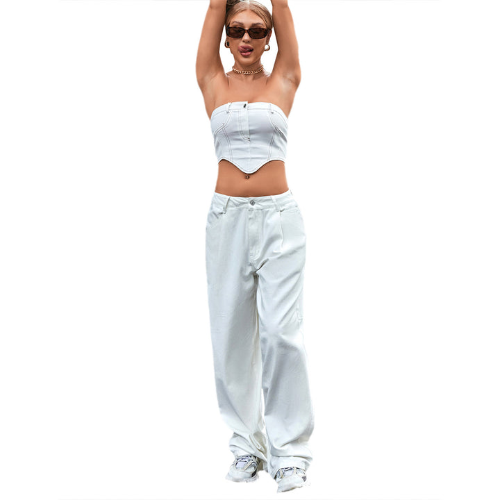 Women's Fashion Trendy High Waist Loose Denim Trousers-0-Zishirts