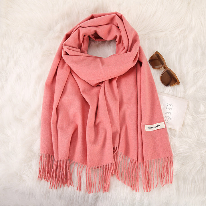 Women's Fashionable All-match Cashmere Tassel Double-sided Scarf-Scarves & Wraps-Zishirts