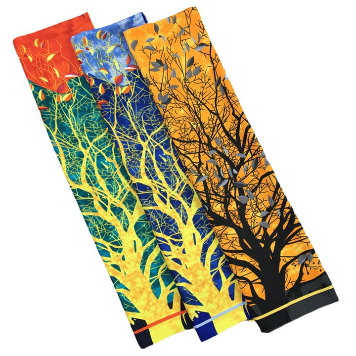 Reflection Tree Printing Decoration Headscarf Sun Protection-Scarves & Wraps-Zishirts