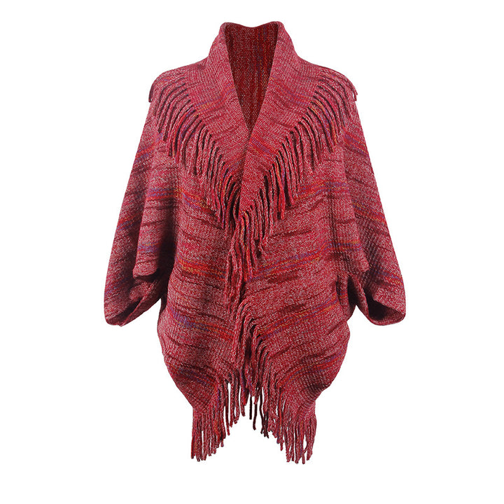 Drizzling Colorful Striped Tassel Women's Shawl-Scarves & Wraps-Zishirts