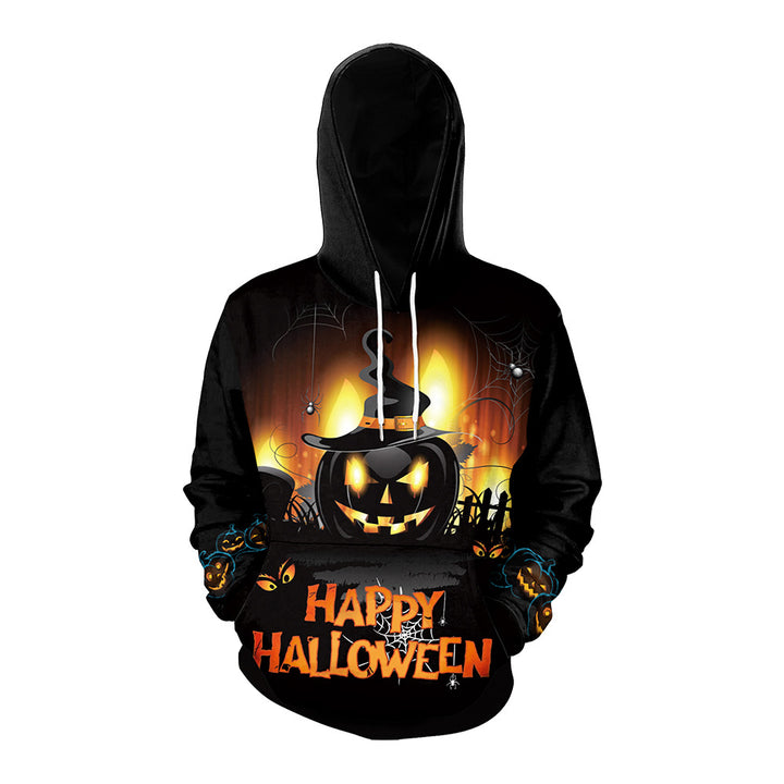 Women's Halloween Couple Loose Hooded Sweater-Suits & Sets-Zishirts