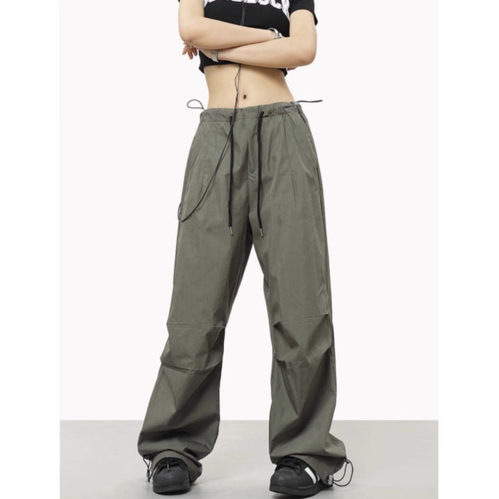 Drawstring Elastic Waist Casual Charging Sports Trousers-Womens 2024 March-Zishirts