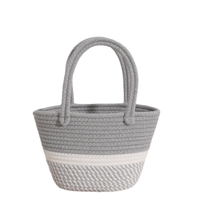 Women's Fashion Twist Hand-held Cotton Thread Woven Bag-Women's Bags-Zishirts