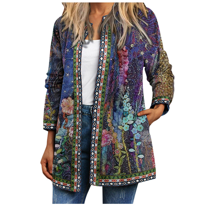 Women's Printed Long-sleeved Coat Cardigan-Women's Outerwear 2023-Zishirts