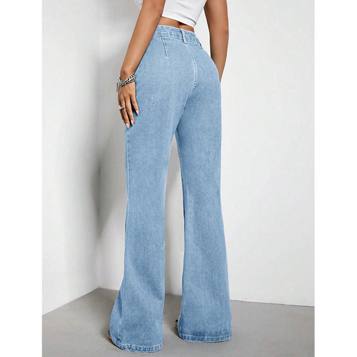 Women's Loose High Waist Denim Trousers-0-Zishirts