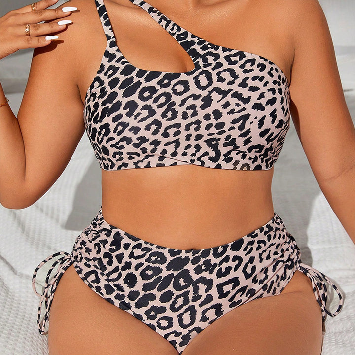 Swimsuit Leopard Print Fashion Plus Size Bikini Swimsuit-0-Zishirts