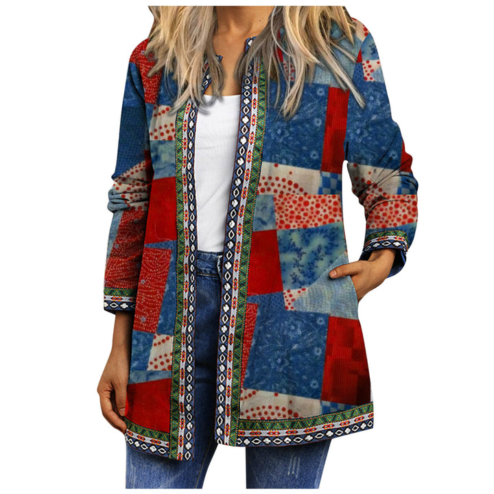 Women's Printed Long-sleeved Coat Cardigan-Women's Outerwear 2023-Zishirts