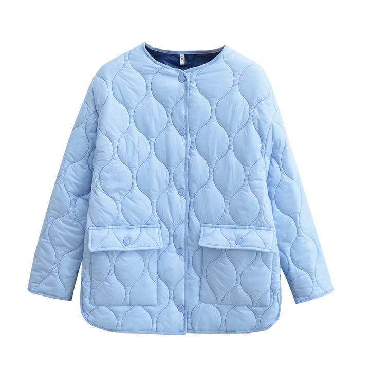 Women's Fashion Large Loose Pockets Quilted Cotton-padded Jacket Coat-Jackets-Zishirts