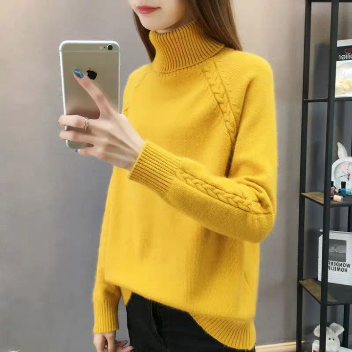 Women's Turtleneck Pullover Japanese Style-Suits & Sets-Zishirts