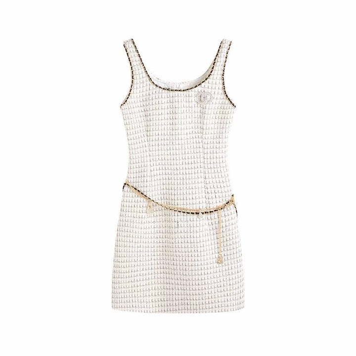 Fashion Gold Classic Style Slimming Temperament Chain Dress-Womens 2024 March-Zishirts