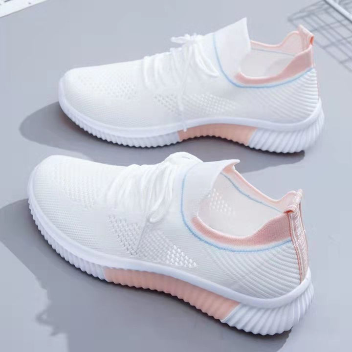 Flyknit Breathable White Shoes Summer Mesh-Womens Footwear-Zishirts