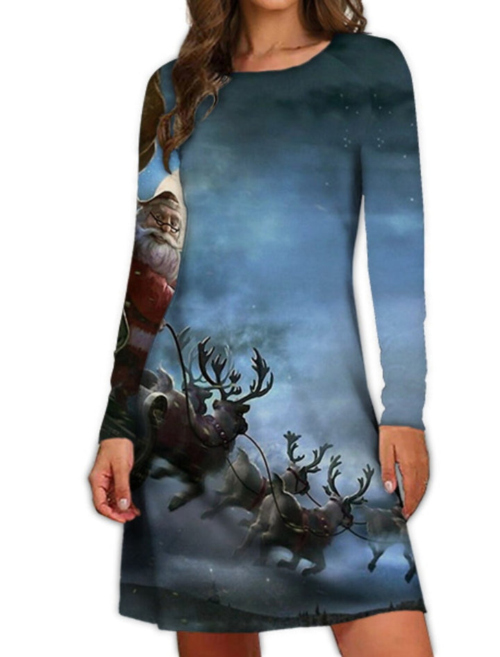 Women's Christmas Dress Tight Long Sleeve-Women's Outerwear 2023-Zishirts