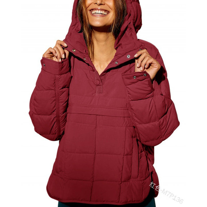 Warm Hoodie Down Jacket Women-Jackets-Zishirts