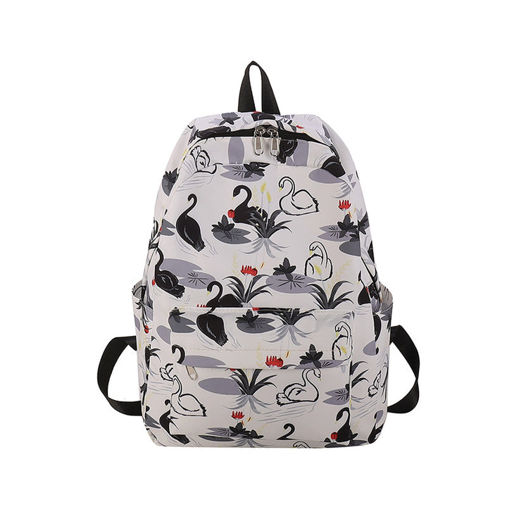 Leisure Schoolbag Women's Backpack Graffiti Color Matching Lightweight-Women's Bags-Zishirts