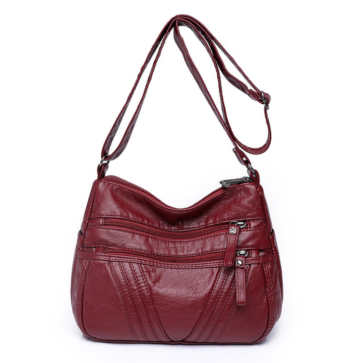 Women's Fashion Casual Crossbody Soft Leather Multi-pocket Shoulder Bag-Women's Bags-Zishirts