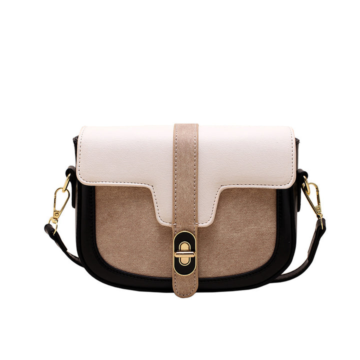 Retro Casual Bag Female Fashion Color Contrast-Women's Bags-Zishirts