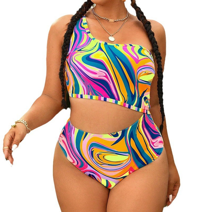 Women's Conservative Printed One-piece Swimsuit-0-Zishirts