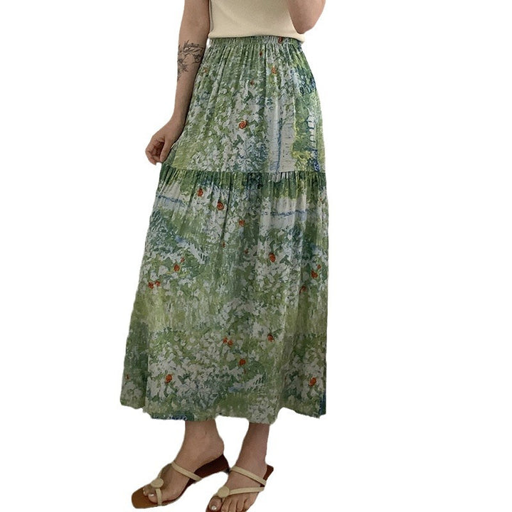 Women's Fashion Elegant Floral Cotton Silk Home Dress-Womens 2024 March-Zishirts