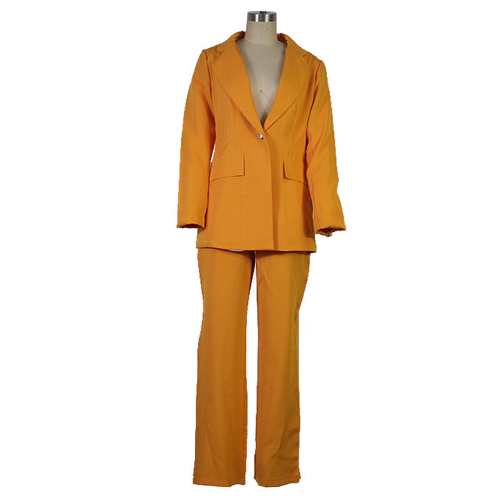 Women's Fashionable Casual Suit Straight-leg Pants Suit-Suits & Sets-Zishirts