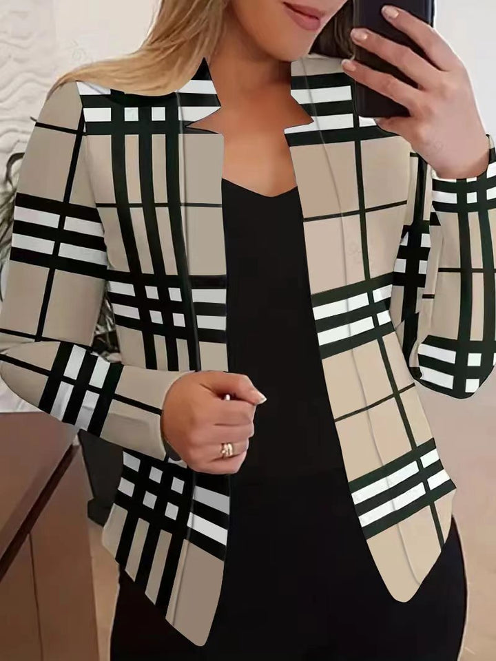 Women's Long Sleeved Shirt Suit Jacket-0-Zishirts