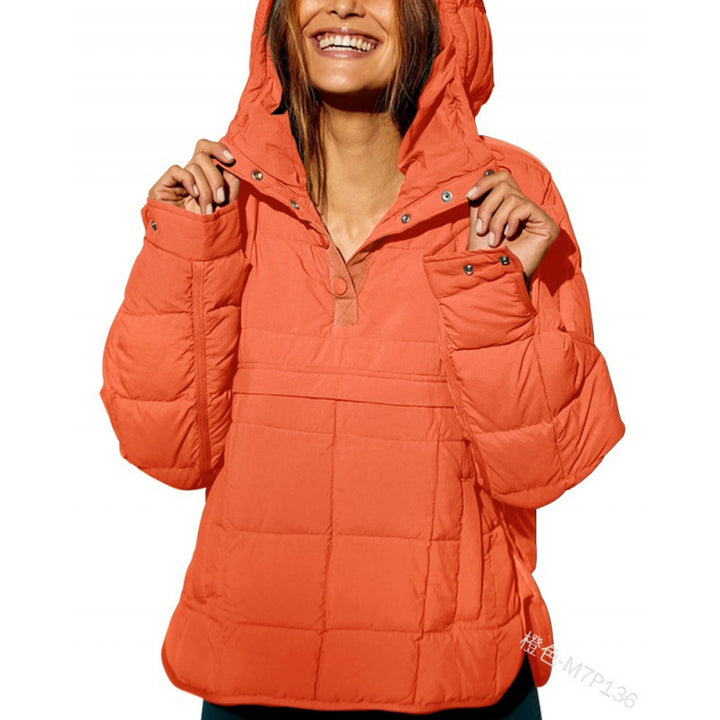 Warm Hoodie Down Jacket Women-Jackets-Zishirts