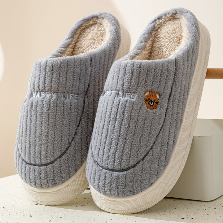 Cotton Slippers Women's Non-slip Platform Interior Home-Womens Footwear-Zishirts