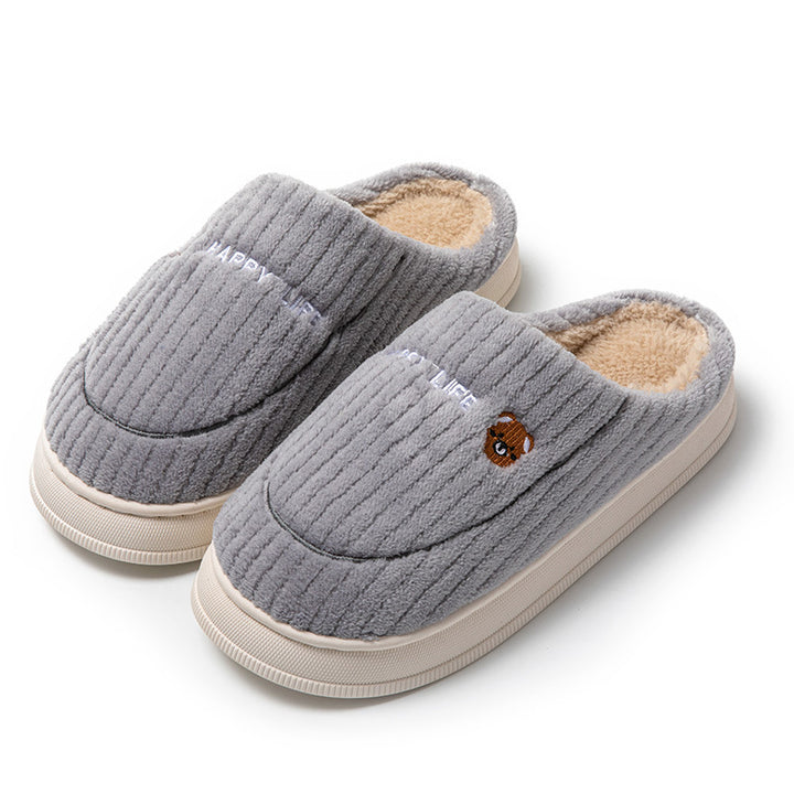 Cotton Slippers Women's Non-slip Platform Interior Home-Womens Footwear-Zishirts