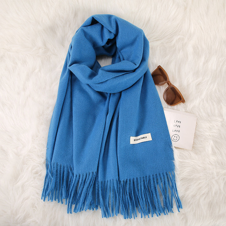 Women's Fashionable All-match Cashmere Tassel Double-sided Scarf-Scarves & Wraps-Zishirts