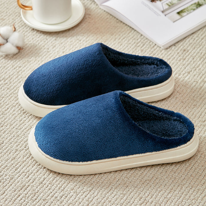 Fleece-lined Thickened Cotton Slippers Platform-Womens Footwear-Zishirts