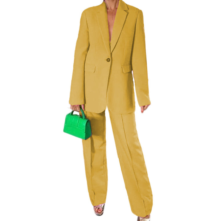 Stylish Temperament Long Sleeves Suit Cigarette Pants Suit-Suits & Sets-Zishirts