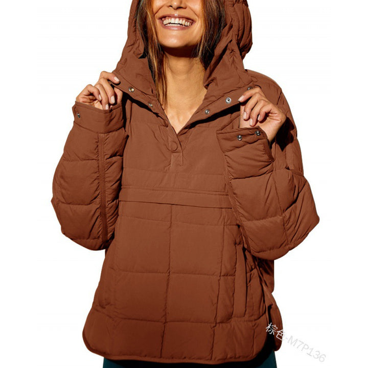 Warm Hoodie Down Jacket Women-Jackets-Zishirts