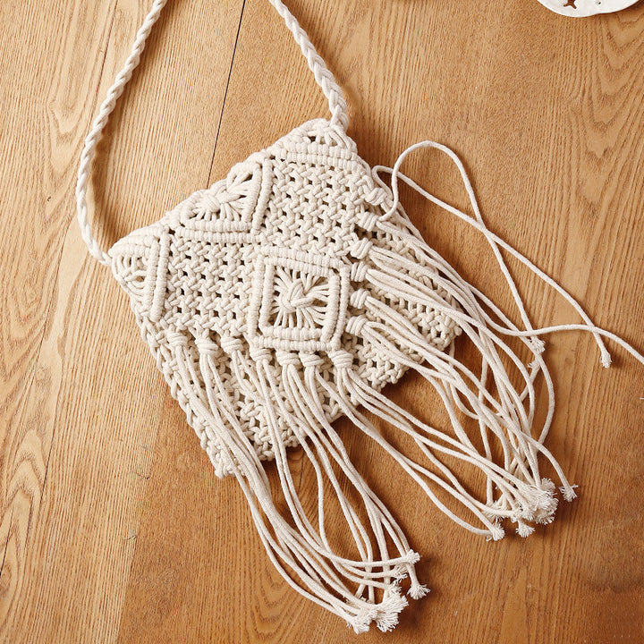 Women's Fashion Retro Tassel Crossbody Straw Bag-Women's Bags-Zishirts