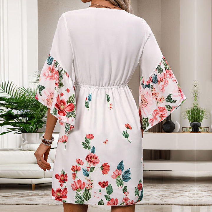 Women's Fashion Half Sleeve Printing Dress-Womens 2024 March-Zishirts