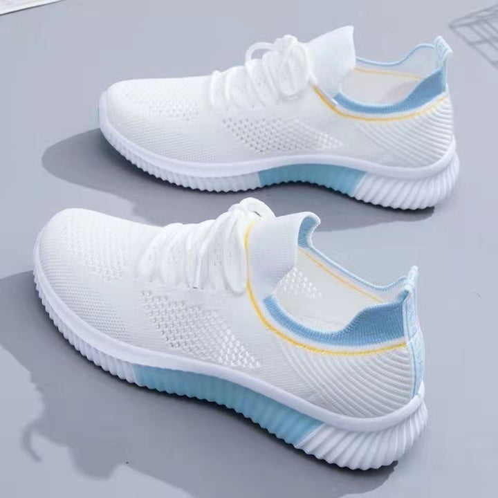 Flyknit Breathable White Shoes Summer Mesh-Womens Footwear-Zishirts