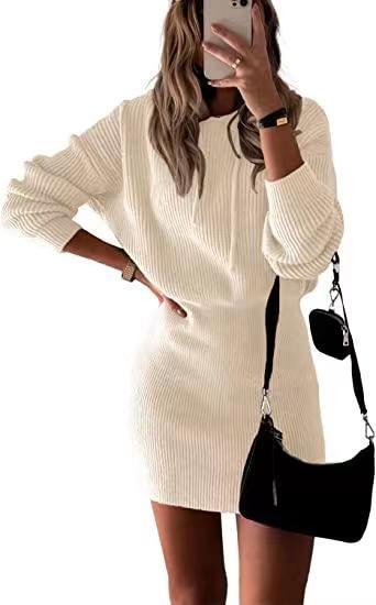 Women's Fashionable Elegant Knitted Hooded Dress-Sweaters-Zishirts