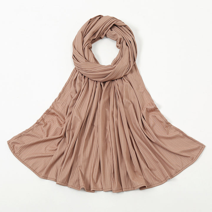 Women's Knitted Thread Cotton Striped Solid Color Scarf-Scarves & Wraps-Zishirts