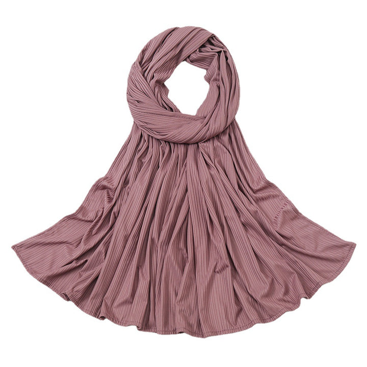 Women's Knitted Thread Cotton Striped Solid Color Scarf-Scarves & Wraps-Zishirts