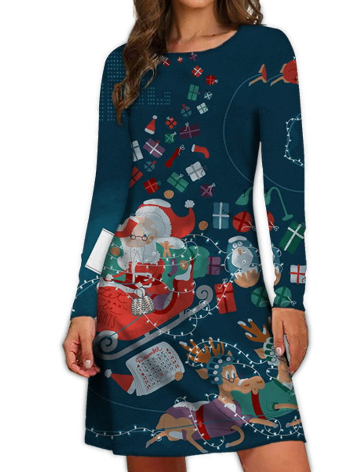 Women's Christmas Dress Tight Long Sleeve-Women's Outerwear 2023-Zishirts