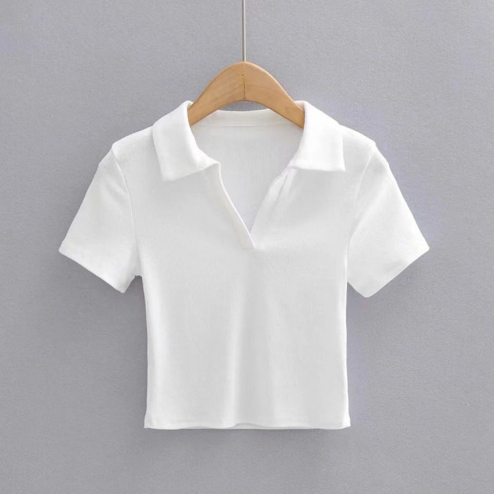 Short-sleeved Women's Summer T-shirt Slim Fit Slimming-Blouses & Shirts-Zishirts
