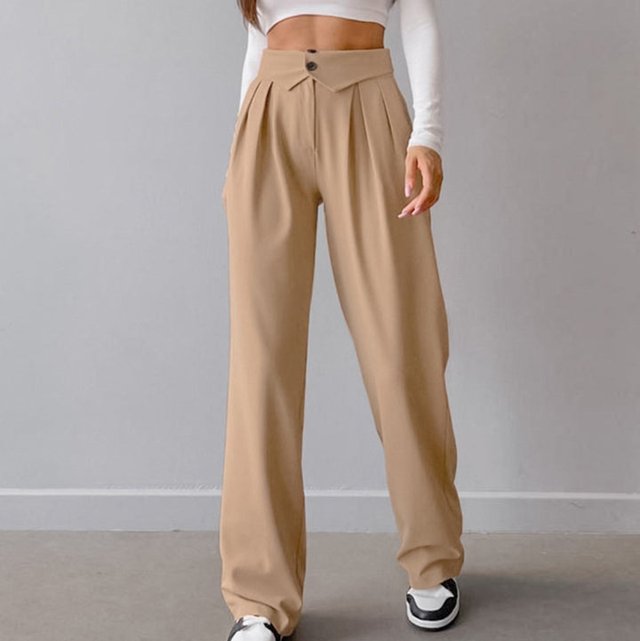 Women's Fashion Temperament High Waist Slimming Casual Pants-Suits & Sets-Zishirts